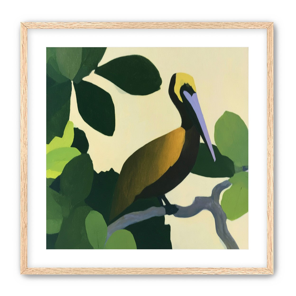 Long beak in green shade