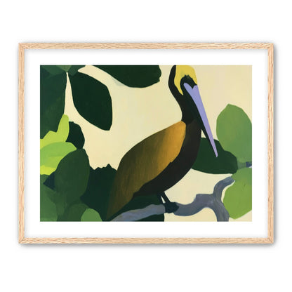 Long beak in green shade