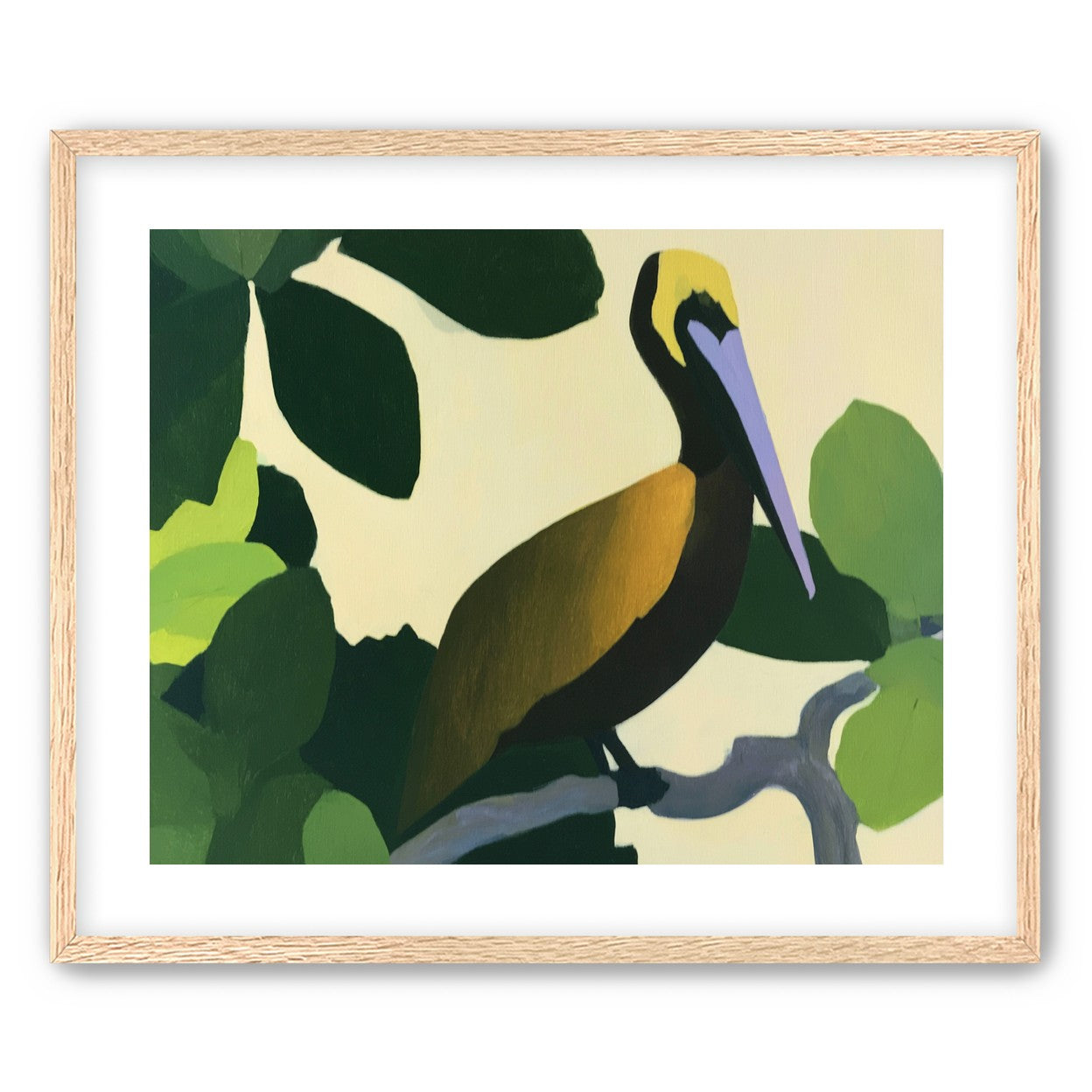 Long beak in green shade
