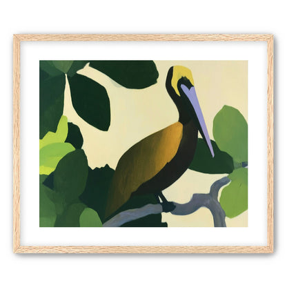 Long beak in green shade