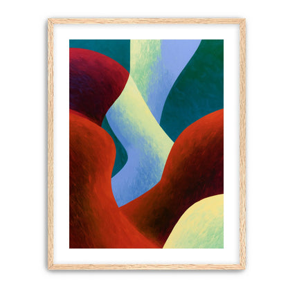 Curved bands in thick paint
