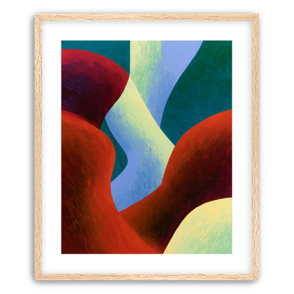 Curved bands in thick paint