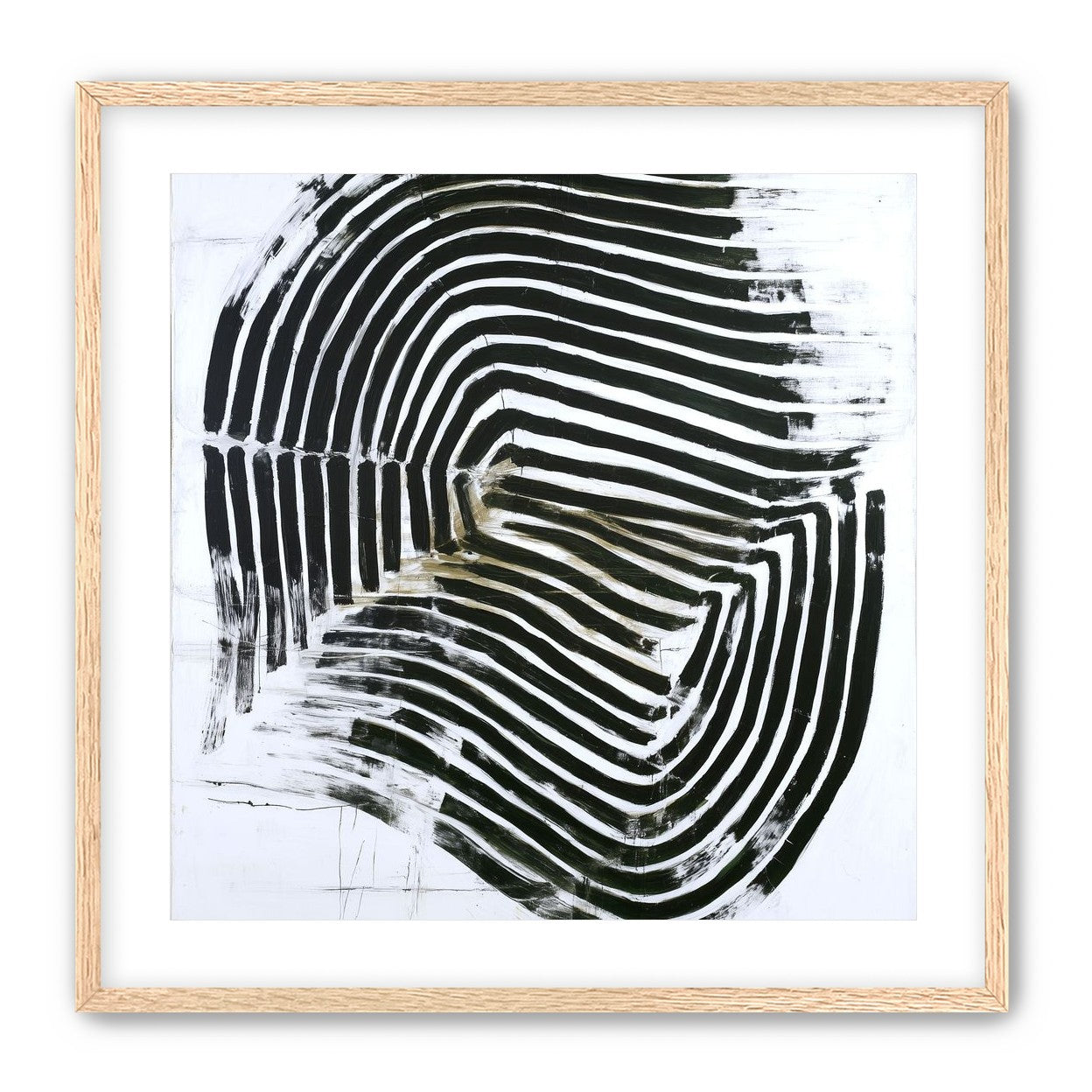 Black bands turning inward