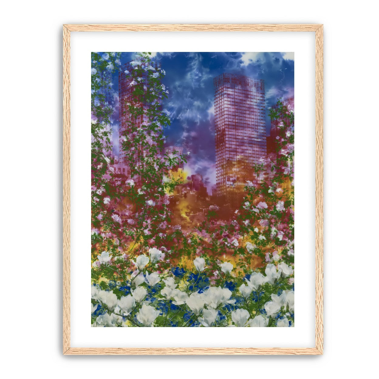 Flowers before storm towers