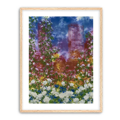 Flowers before storm towers