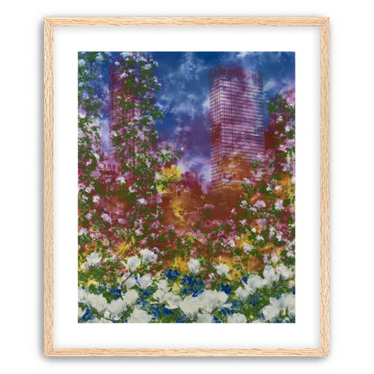 Flowers before storm towers