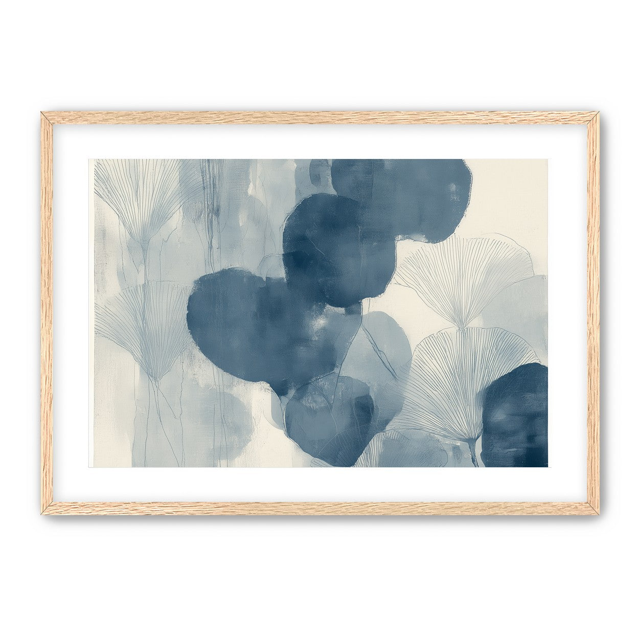 Dark leaves among pale fans