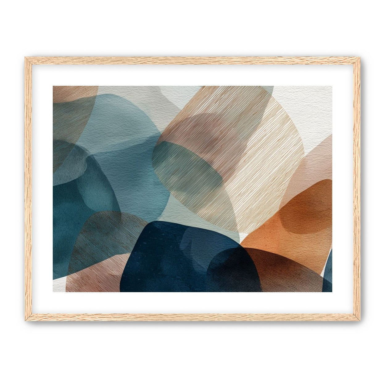 Translucent Ovals with Diagonal Grain