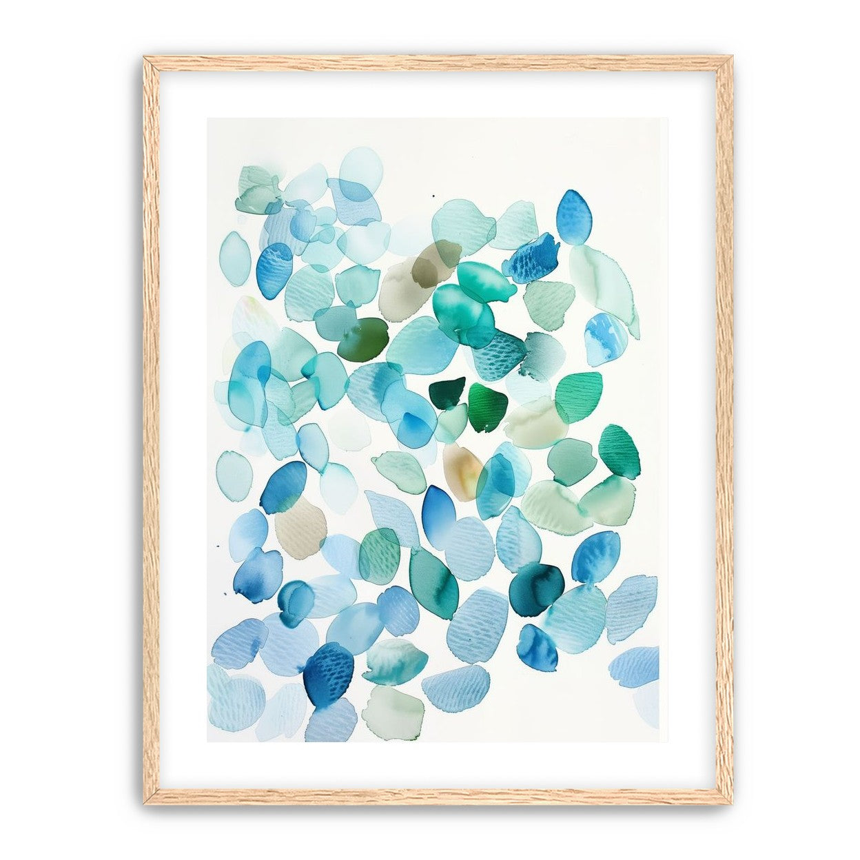 Blue and Green Petal Forms