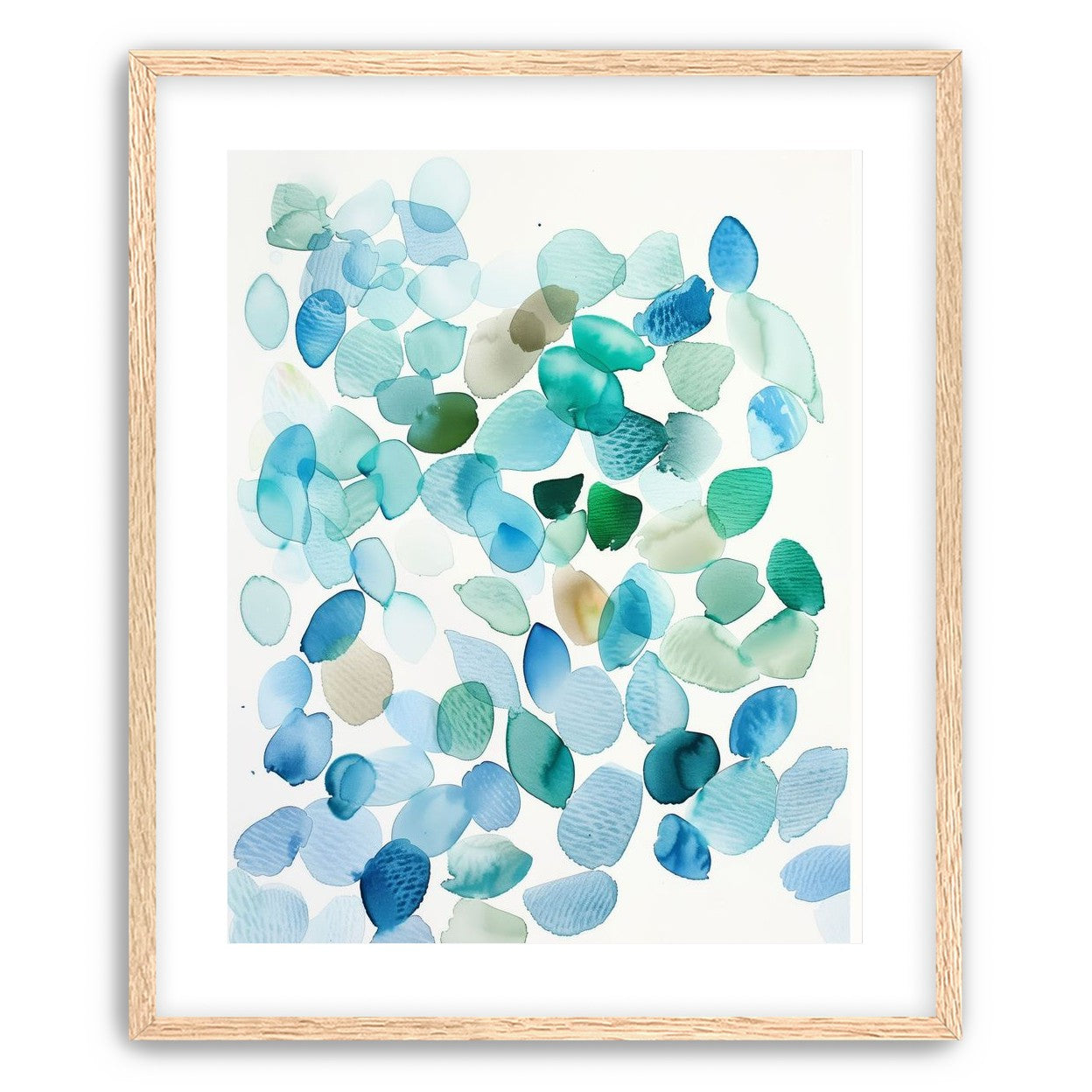 Blue and Green Petal Forms