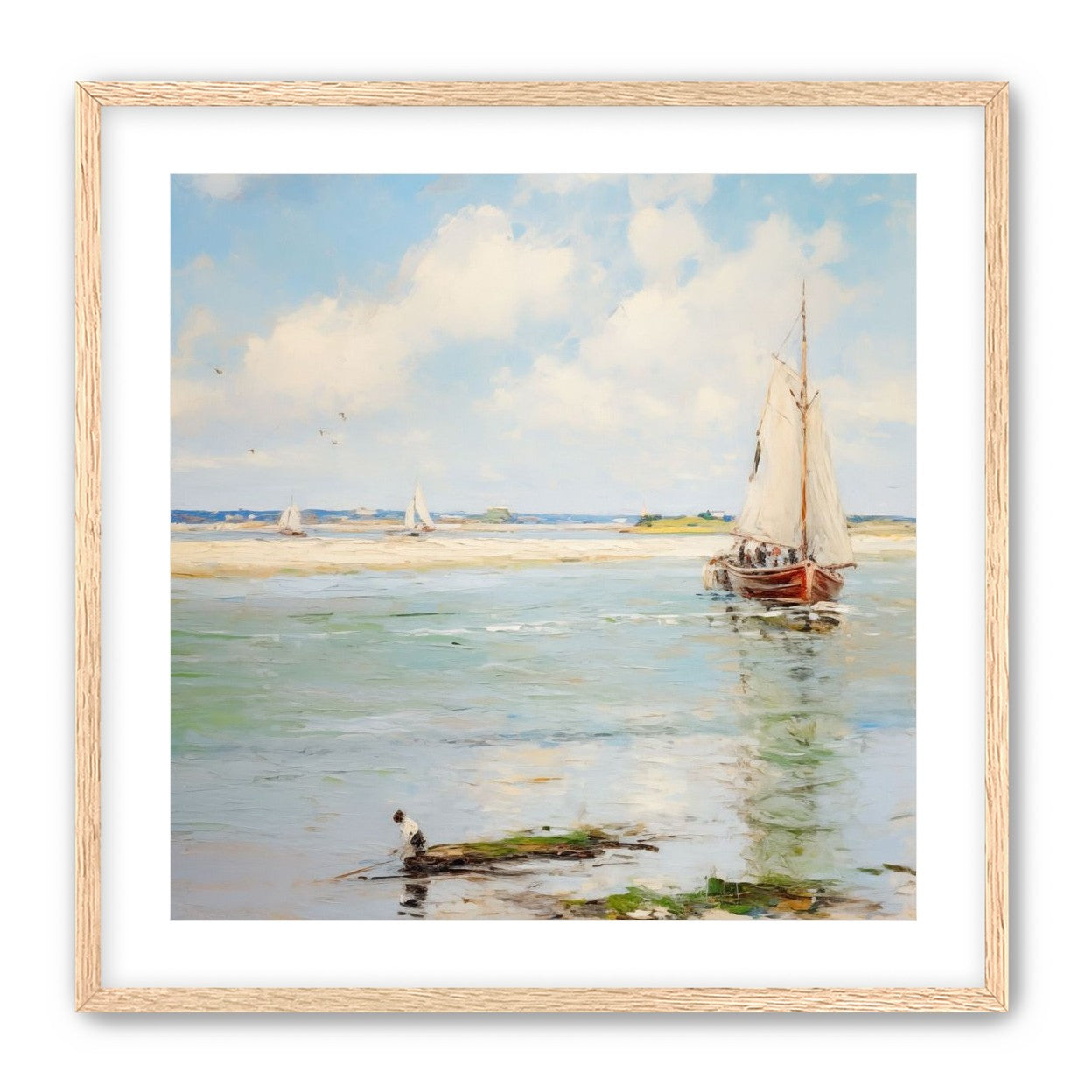 Sailboats at Peaceful Dawn