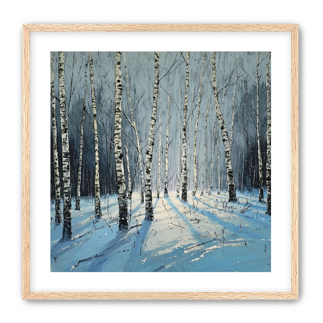 Birch Trees in Winter Light