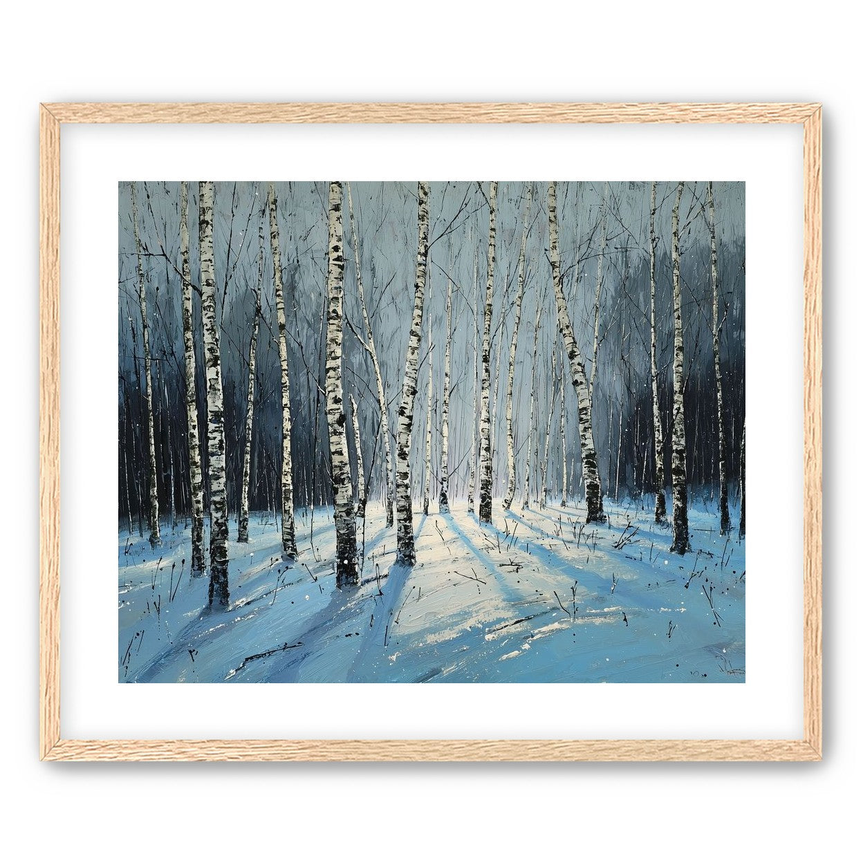 Birch Trees in Winter Light