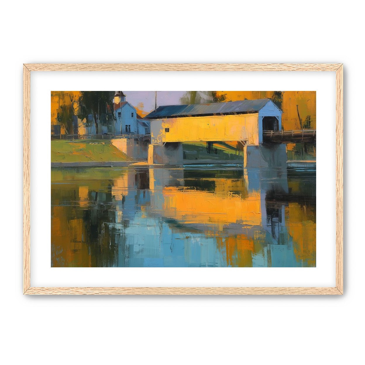 Covered Bridge In Fall
