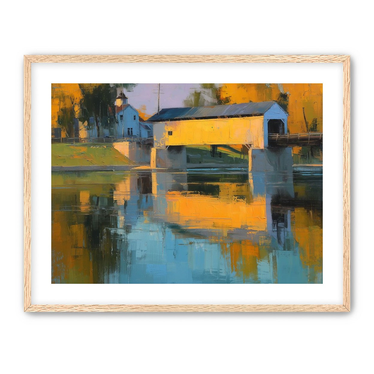 Covered Bridge In Fall