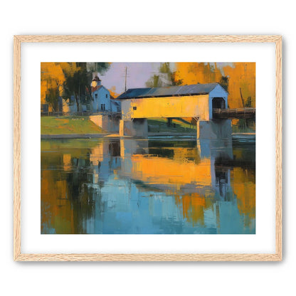 Covered Bridge In Fall