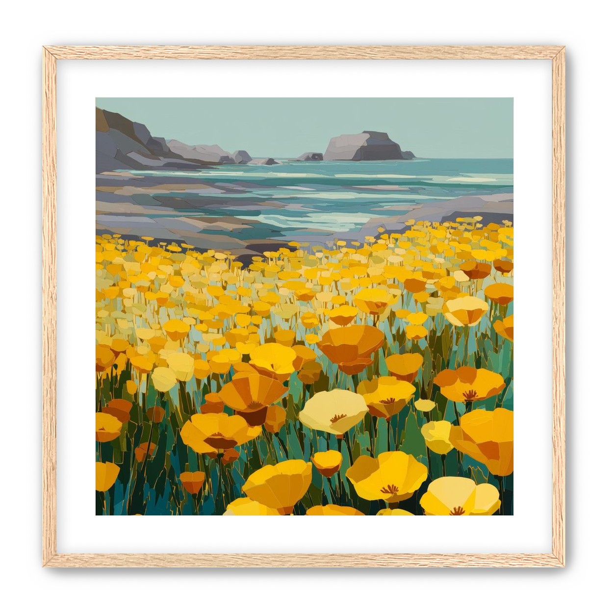 Poppy Field Facing the Pacific