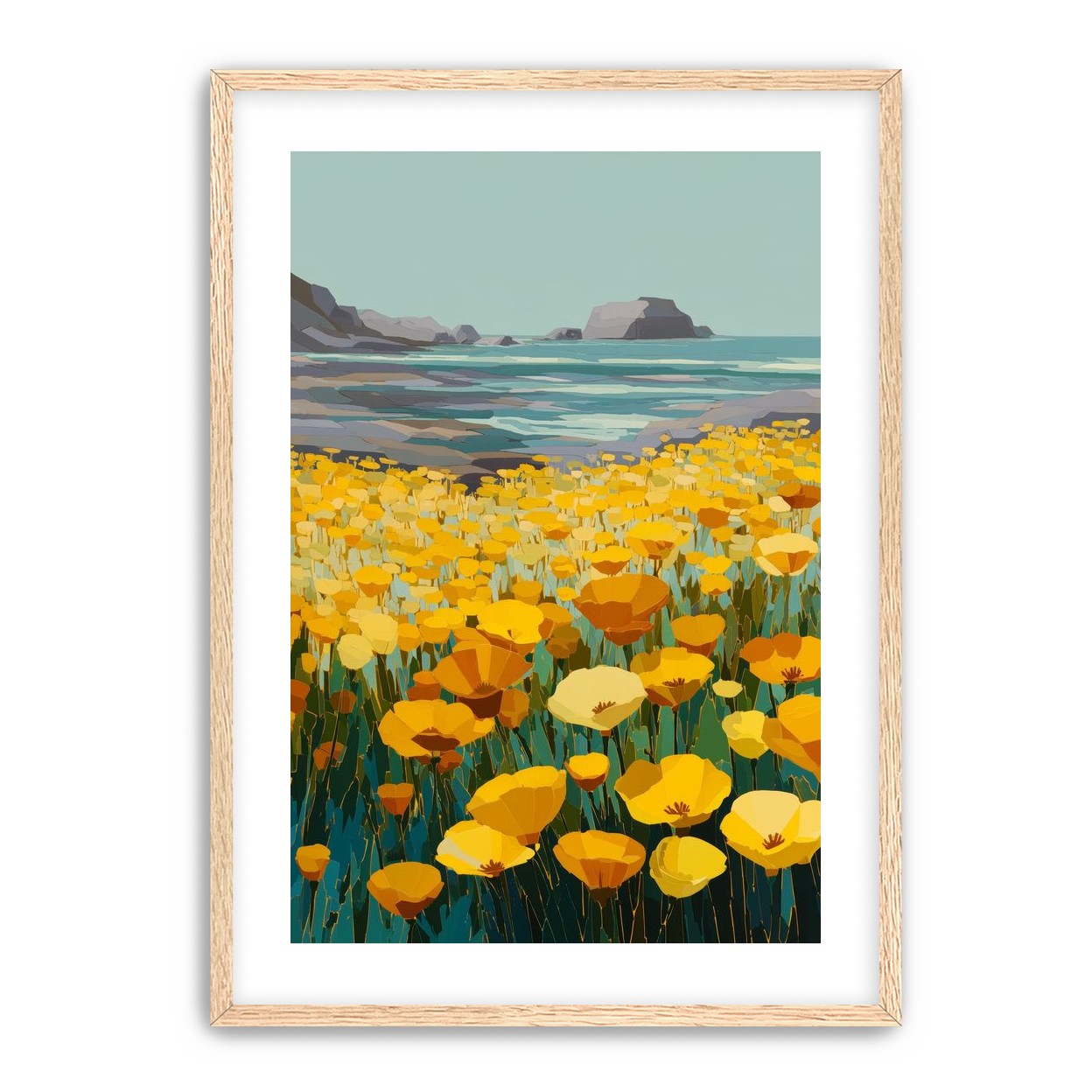 Poppy Field Facing the Pacific