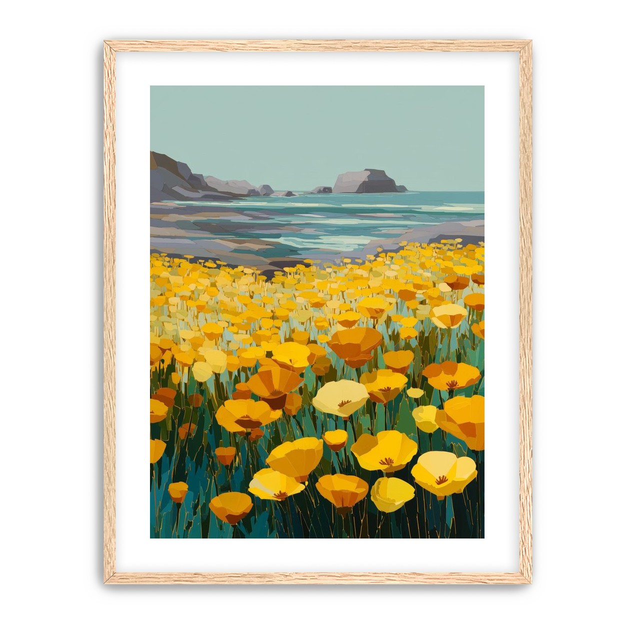 Poppy Field Facing the Pacific