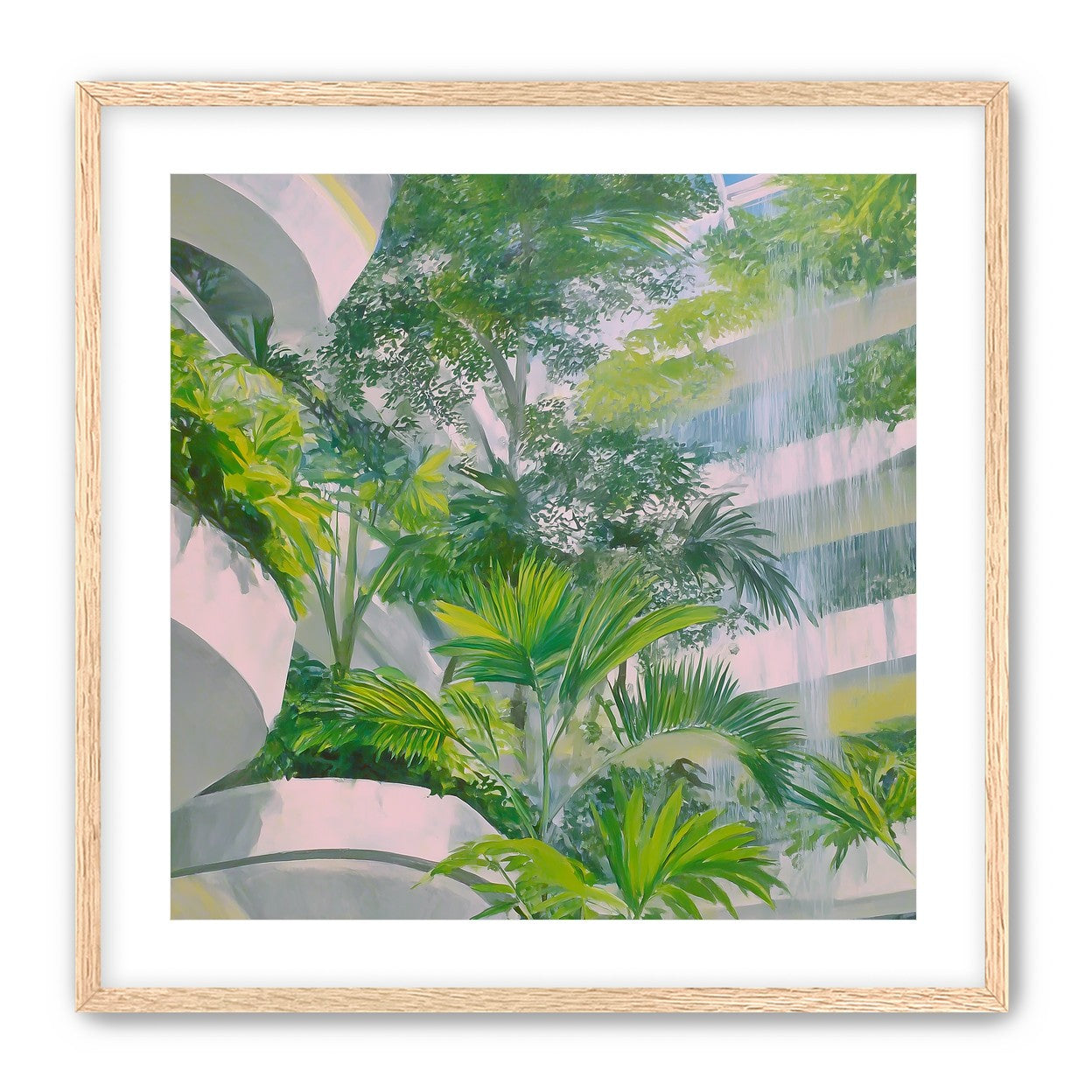 Palms beneath the skylight