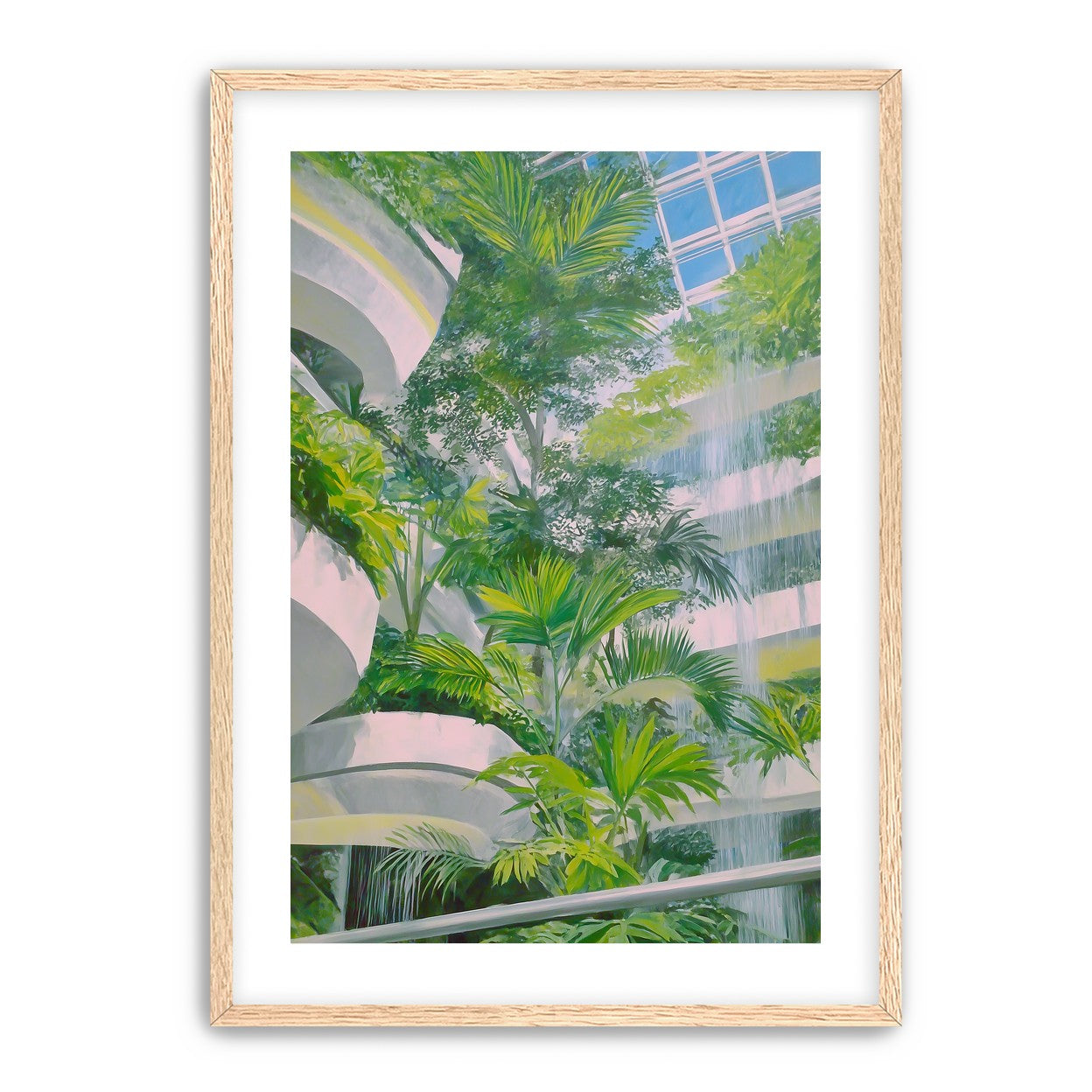 Palms beneath the skylight