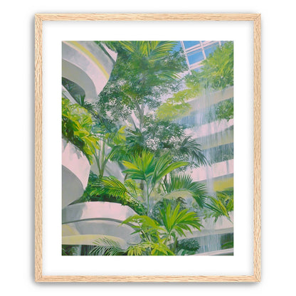 Palms beneath the skylight