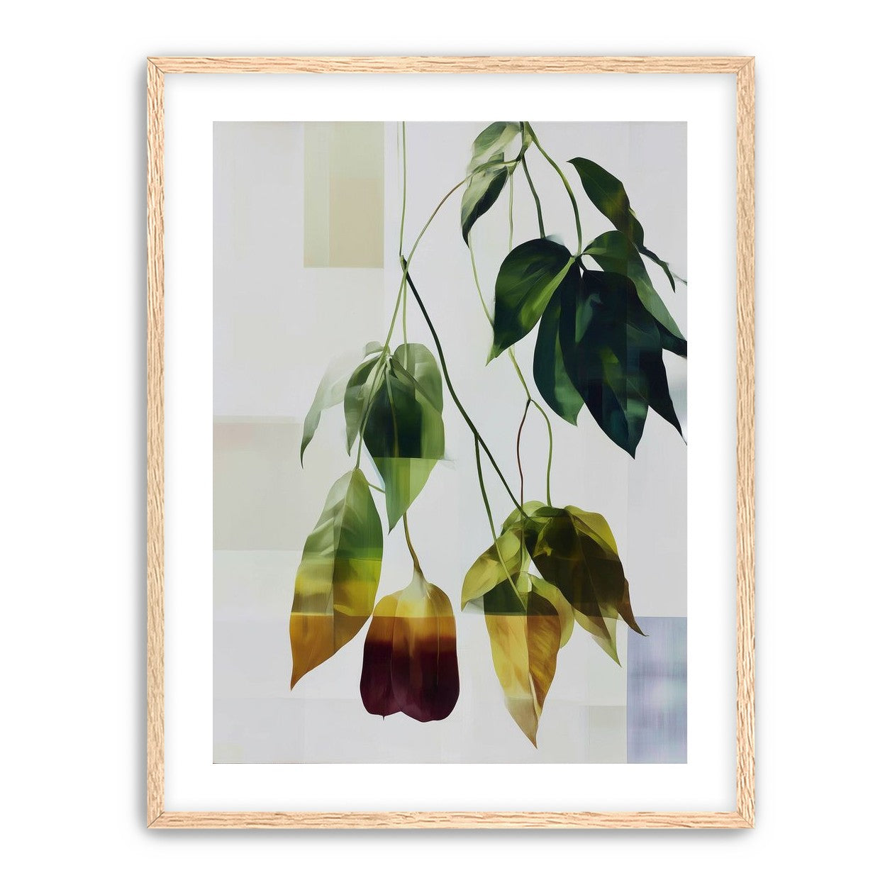 Green fading into amber leaves