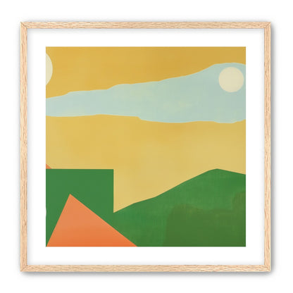 Two suns in yellow sky