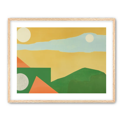 Two suns in yellow sky