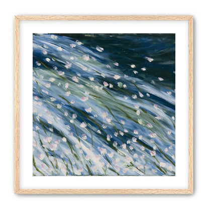 Flowers in a blue rush