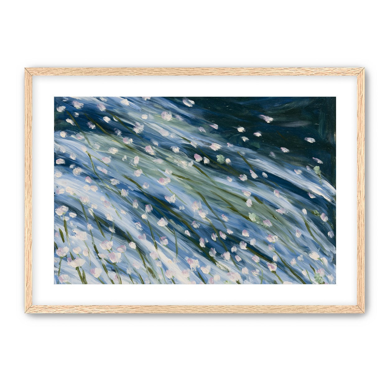 Flowers in a blue rush