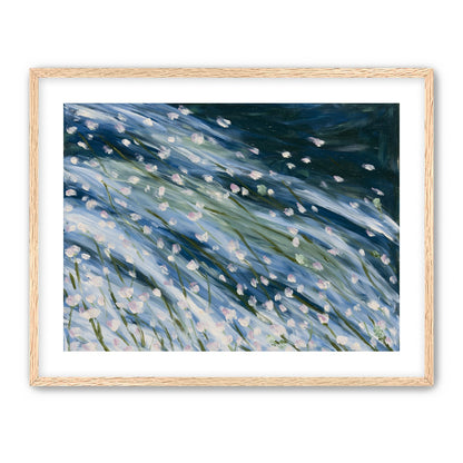 Flowers in a blue rush