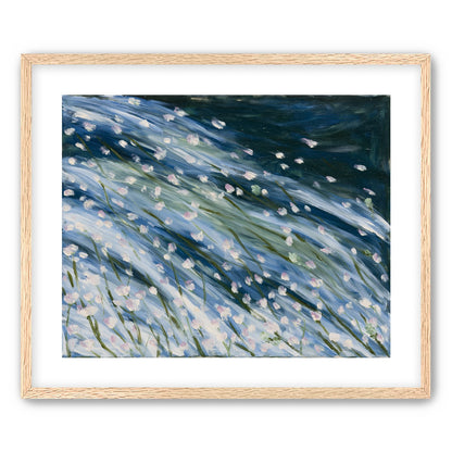 Flowers in a blue rush
