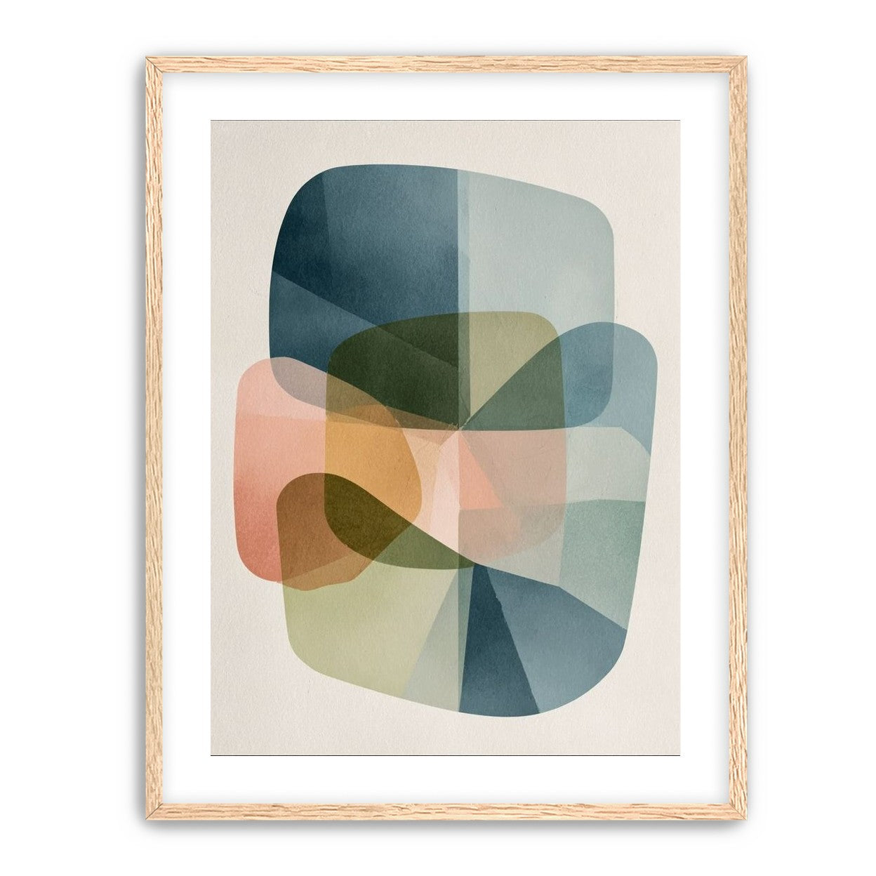 Muted blues folding through peach