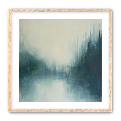 Pale sun over still water