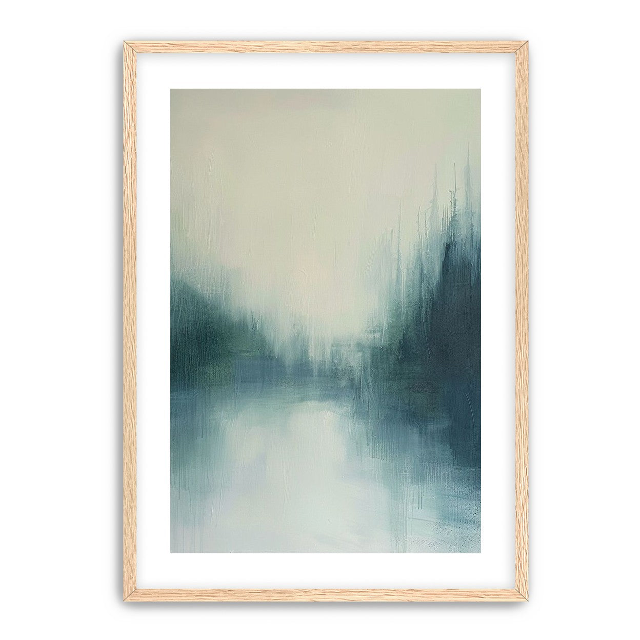 Pale sun over still water