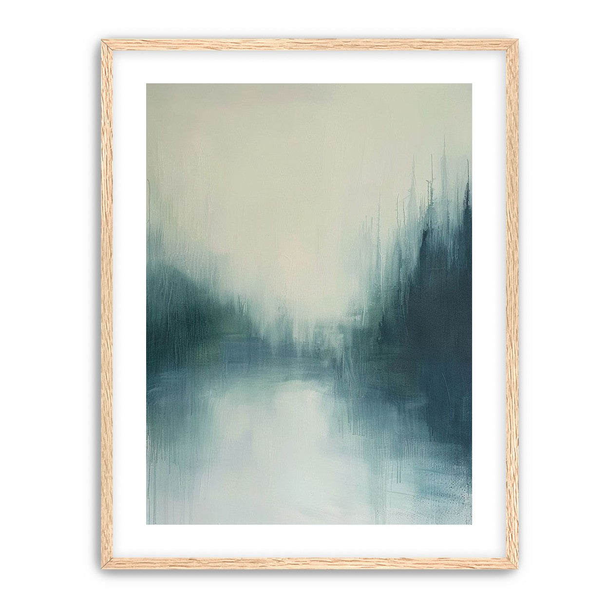 Pale sun over still water
