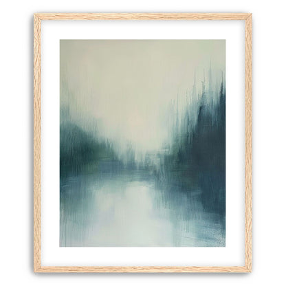 Pale sun over still water