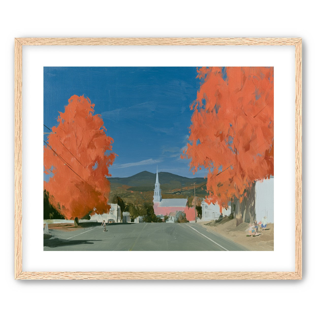 Orange trees over the steeple road