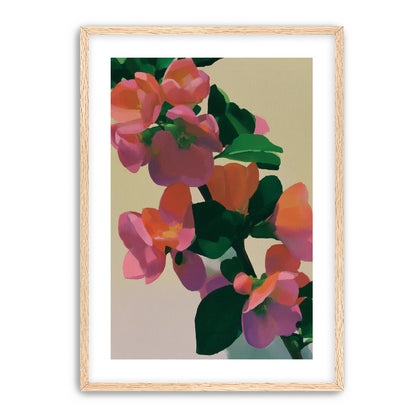 Flowers among dark leaves