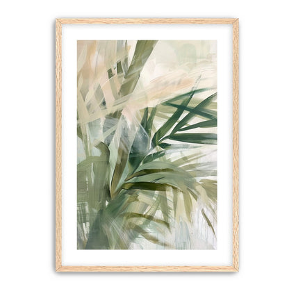 Green leaves in milky light
