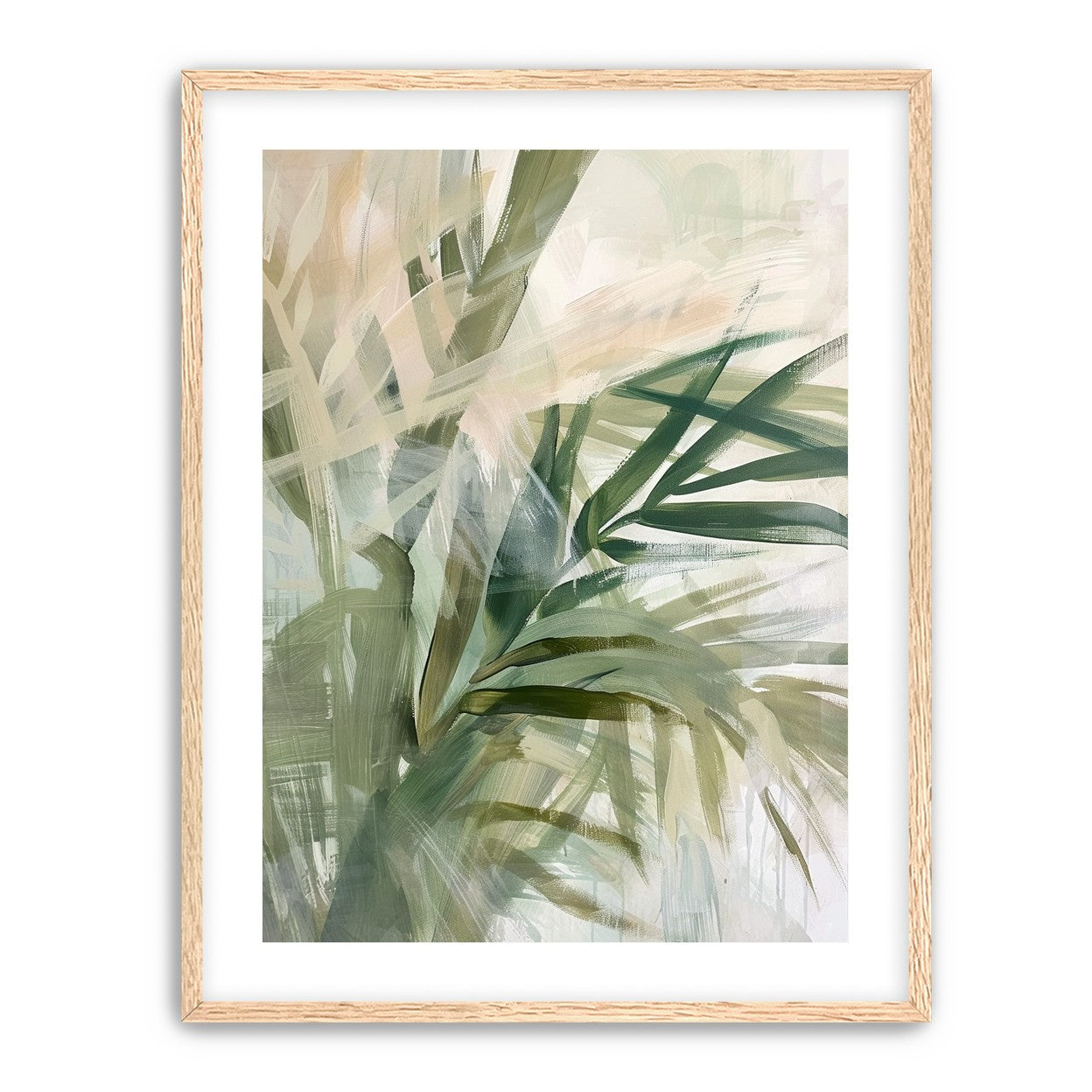 Green leaves in milky light