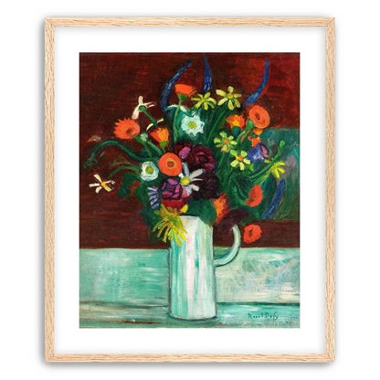 Flowers above the green table