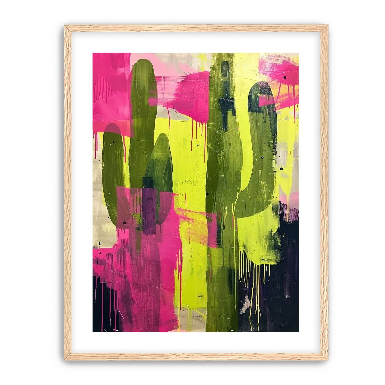 Dark columns within neon wash