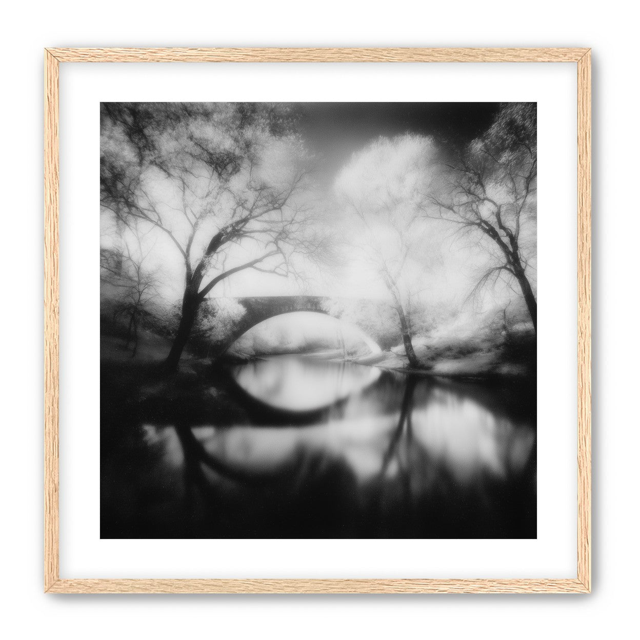 Bridge in a washed sky