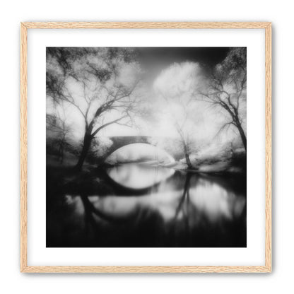 Bridge in a washed sky