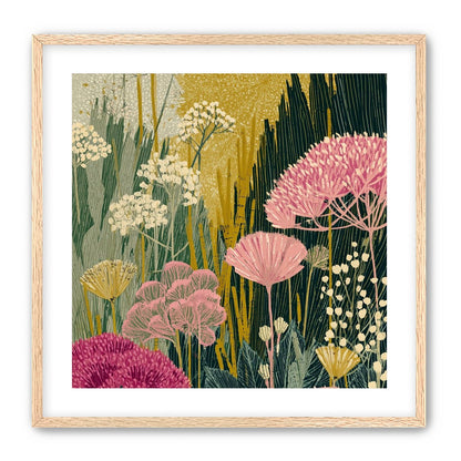 Wildflowers pressing into dusk