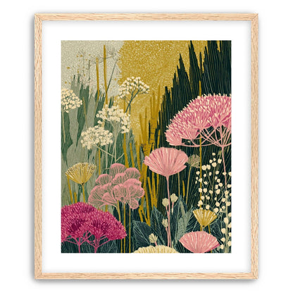 Wildflowers pressing into dusk