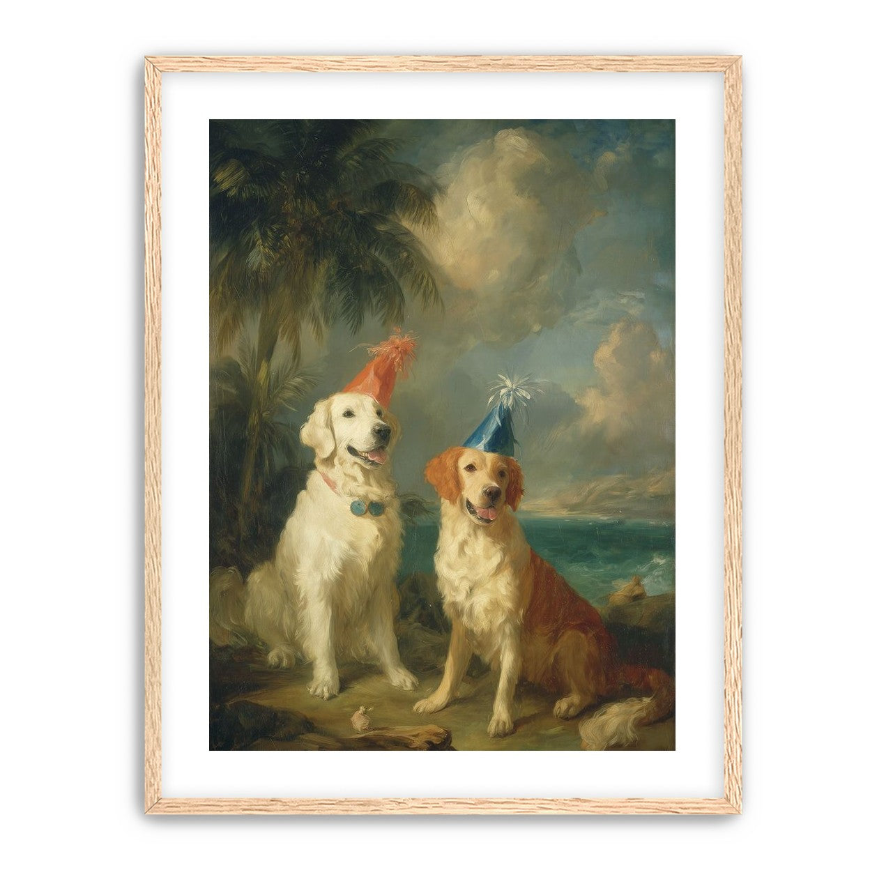 Party hats by the sea