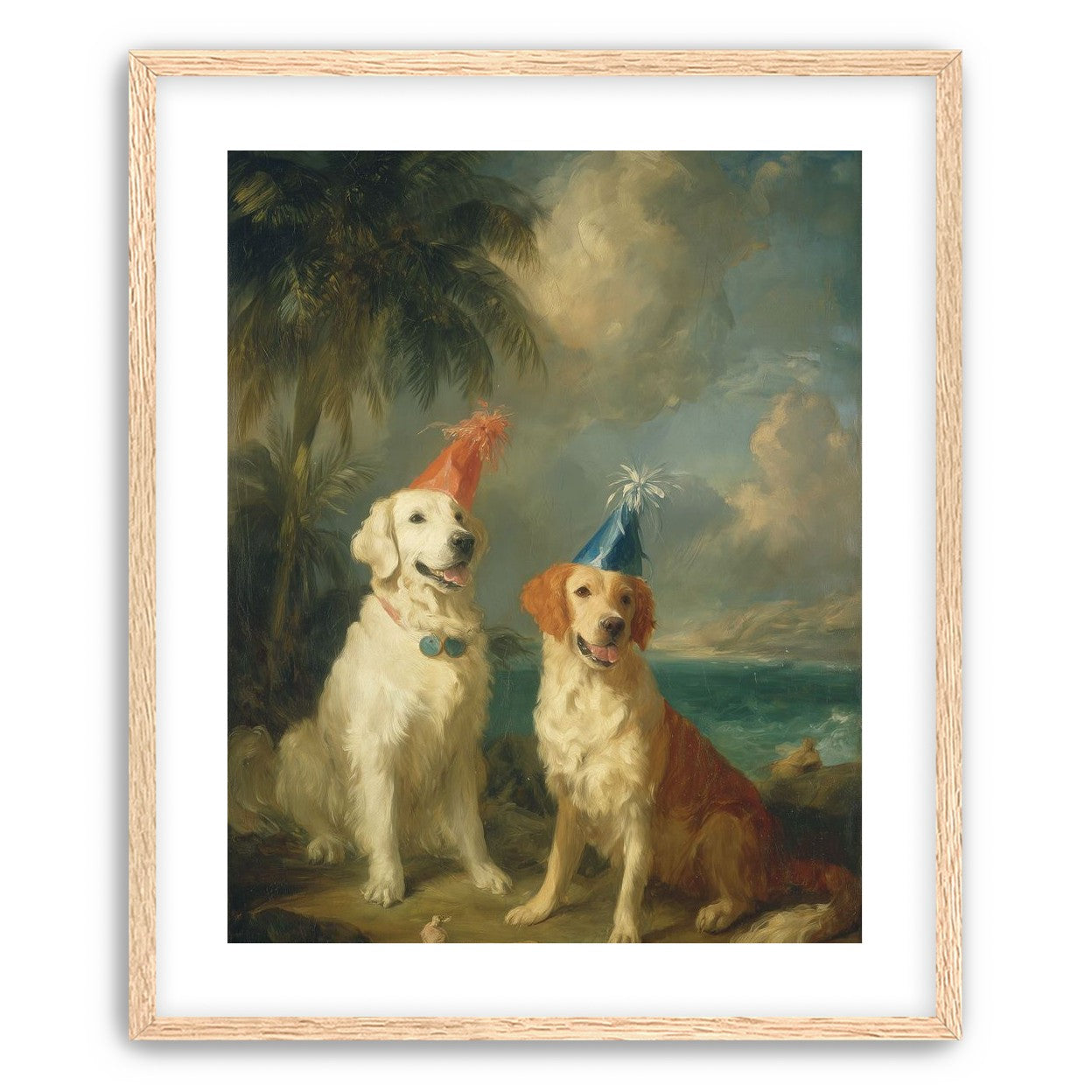 Party hats by the sea